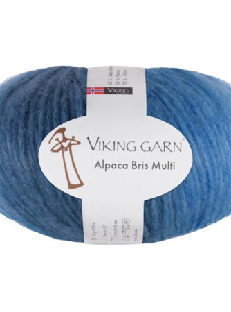 Viking Bris Multi - 322 Multi blå, Alpacagarn, fra Viking
