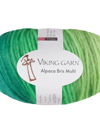 Viking Bris Multi - 332 Multi grøn, Alpacagarn, fra Viking