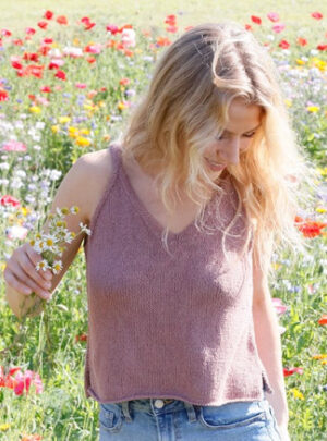 About Spring by DROPS Design - Top Strikkeopskrift str. XS - XXL