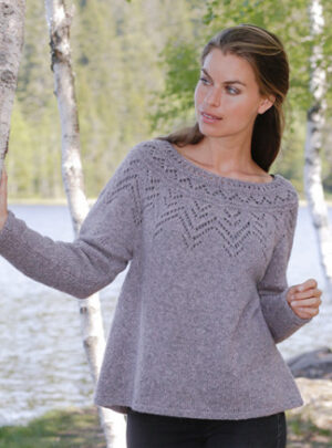Agnes Sweater by DROPS Design - Bluse Strikkeopskrift str. S - XXXL