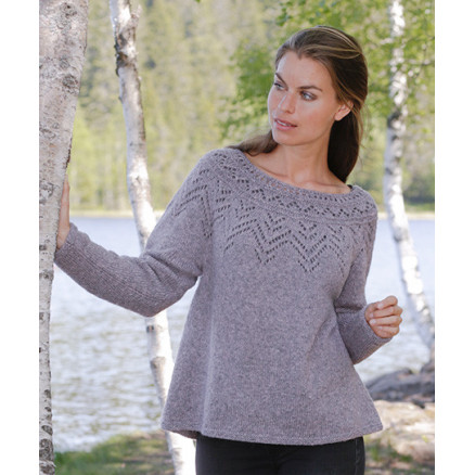Agnes Sweater by DROPS Design - Bluse Strikkeopskrift str. S - XXXL Agnes Sweater by DROPS Design - Bluse Strikkeopskrift str. S - XXXL