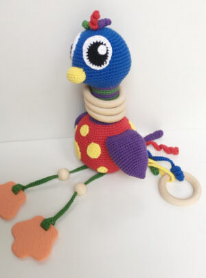 Aktivitetsstruds af Rito Krea - Bamse Hækleopskrift 22cm