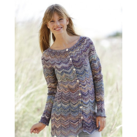 At Sundown Cardigan by DROPS Design - Jakke Strikkeopskrift str. S/M - XXL/XXXL At Sundown Cardigan by DROPS Design - Jakke Strikkeopskrift str. S/M - XXL/XXXL