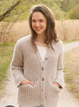 Autumn Medley Cardigan by DROPS Design - Cardigan Strikkeopskrift str. S - XXXL