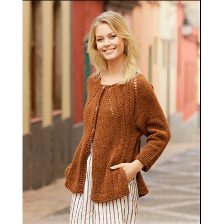 Autumn Spice Cardigan by DROPS Design - Jakke Strikkeopskrift str. S - XXXL Autumn Spice Cardigan by DROPS Design - Jakke Strikkeopskrift str. S - XXXL