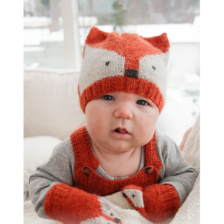 Baby Fox by DROPS Design - Baby Hue og Vanter Strikkeopskrift Str. præmatur - 3/4 år Baby Fox by DROPS Design - Baby Hue og Vanter Strikkeopskrift Str. præmatur - 3/4 år