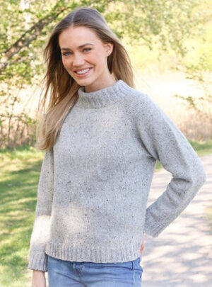 Back to Boston by DROPS Design - Bluse Strikkeopskrift str. S - XXXL