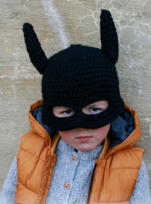 Bat Hat by DROPS Design - Flagermus Hue Hækleopskrift str. 1/2 år - 7/8 år