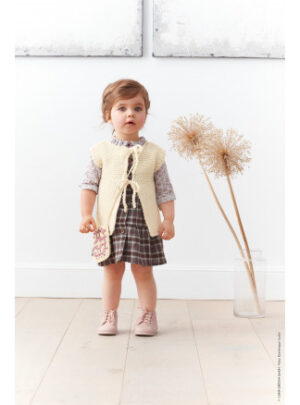 Bingo Vest af Lana Grossa - Vest Strikkeopskrift Str. 74/80 - 98/104