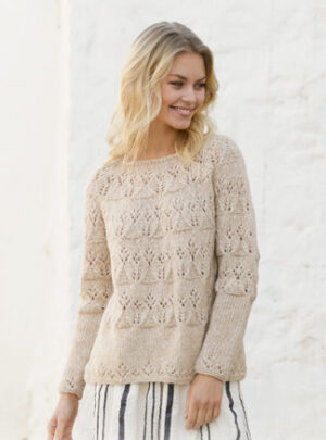 Birch Woods by DROPS Design - Bluse Strikkeopskrift str. S - XXXL