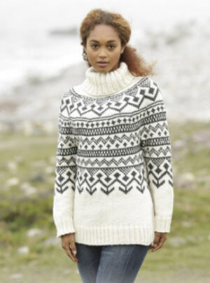 Black Ice by DROPS Design - Bluse Strikkeopskrift str. S - XXXL