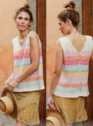 Block Party by DROPS Design - Top Strikkeopskrift str. S - XXXL