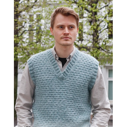 Blue River Slipover by DROPS Design - Vest Strikkeopskrift str. S-XXXL Blue River Slipover by DROPS Design - Vest Strikkeopskrift str. S-XXXL