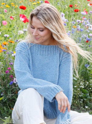 Blue Shore by DROPS Design - Bluse Strikkeopskrift str. S - XXXL