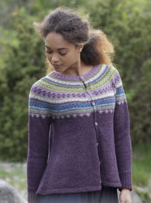 Blueberry Fizz Jacket by DROPS Design - Jakke Strikkeopskrift str. S - XXXL