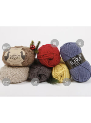 Børne Julebluse KAL 2018 by DROPS Design Alaska og Alpaca Bouclé str. 2 - 11/12 år