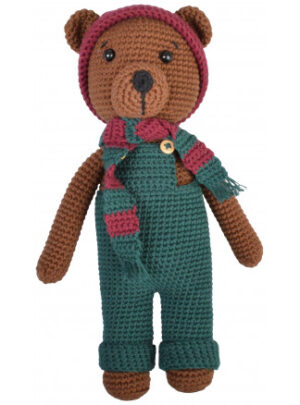 Bruno Bamse af Rito Krea - Bamse Hækleopskrift 24cm