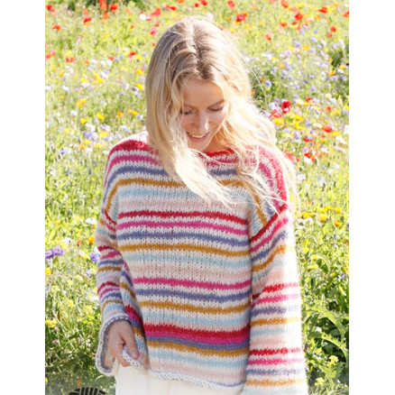 Candy Stripes by DROPS Design - Bluse Strikkeopskrift str. XS - XXL Candy Stripes by DROPS Design - Bluse Strikkeopskrift str. XS - XXL