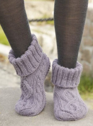 Celtic Dancer by DROPS Design - Tøfler Strikkeopskrift str. 35/37 - 41/43