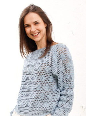 Cloud Catcher by DROPS Design - Bluse Hækleopskrift str. S - XXXL