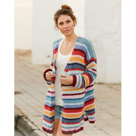 Color Clash by DROPS Design - Jakke Strikkeopskrift str. S - XXXL Color Clash by DROPS Design - Jakke Strikkeopskrift str. S - XXXL