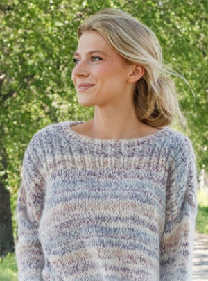 Colorful Walk by DROPS Design - Bluse Strikkeopskrift str. XS - XXL