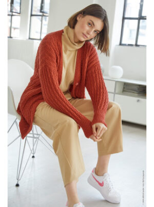 Cool Wool Big Cardigan af Lana Grossa - Cardigan Strikkeopskrift Str. 36/38 - 48/50