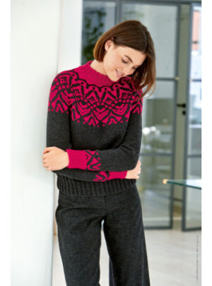 Cool Wool Big Pullover af Lana Grossa -Pullover med Rundt Bærestykke Str. 36/38 - 48/50