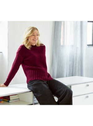 Cool Wool Big Sweater af Lana Grossa - Sweater Strikkeopskrift Str. 36/38 - 48/50