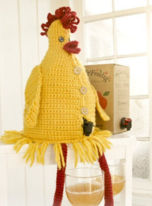 Coq Au Vin by DROPS Design - Vinskjuler Hækleopskrift 55x35 cm