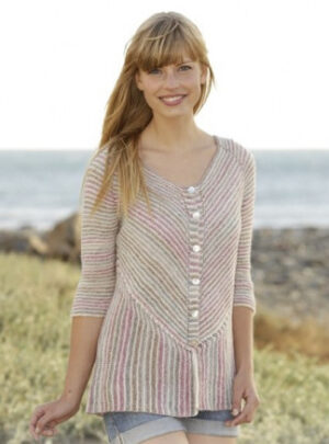 Crayons Cardigan by DROPS Design - Jakke Strikkeopskrift str. S - XXXL