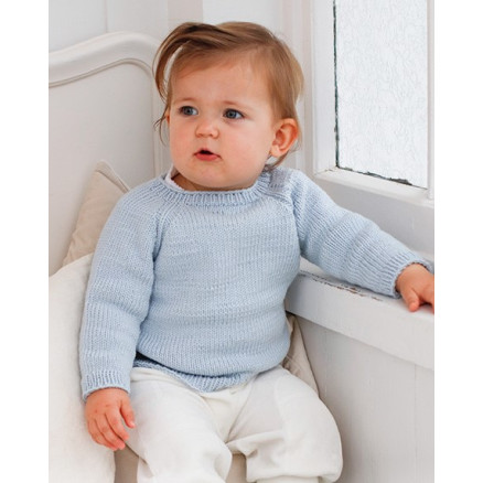 Dream in Blue by DROPS Design - Baby Bluse Strikkeopskrift str. 0/1 mdr - 3/4 år Dream in Blue by DROPS Design - Baby Bluse Strikkeopskrift str. 0/1 mdr - 3/4 år