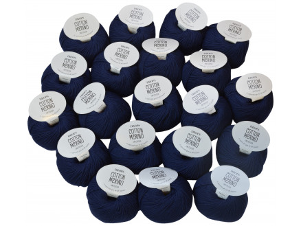 Drops Cotton Merino Garnpakke Unicolor 08 Marineblå - 20 stk