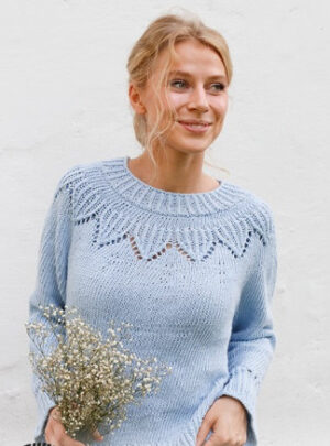 Echo Mountain by DROPS Design - Bluse Strikkeopskrift str. S - XXXL