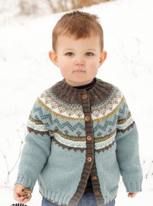 Edge of the Woods Jacket by DROPS Design - Cardigan Strikkeopskrift str. 2-12 år