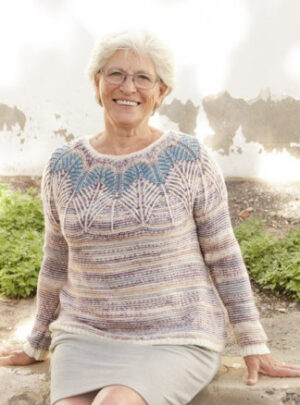 Egyptian Feathers by DROPS Design - Bluse Strikkeopskrift str. S - XXXL