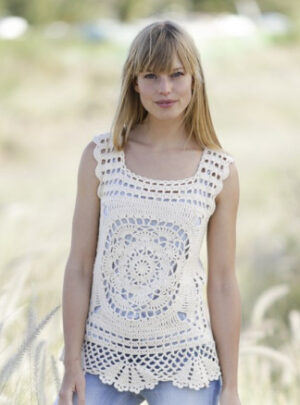 Elvira by DROPS Design - Top Hækleopskrift str. XS/S - XL/XXL