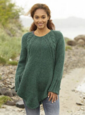 Emerald Queen by DROPS Design - Tunika Strikkeopskrift str. S - XXXL