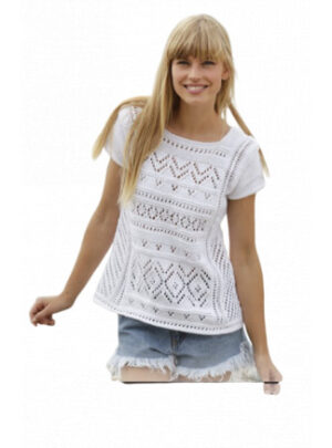 Erica Top by DROPS Design - Top Strikkeopskrift str. S - XXXL