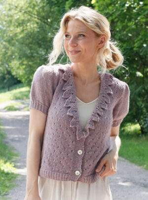 Fairy Woods Cardigan by DROPS Design - Cardigan Strikkeopskrift str. S - XXXL