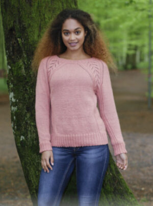 Fersken Frøken by DROPS Design - Bluse Strikkeopskrift str. S - XXXL
