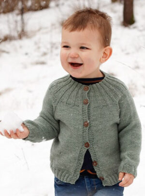 First Leaf Jacket by DROPS Design - Cardigan Strikkeopskrift str. 2-12 år