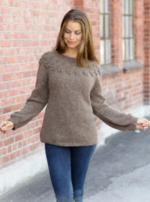 Flor de CanelaÂ by DROPS Design - Bluse Strikkeopskrift str. S - XXXL