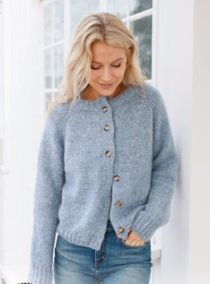 Foggy Autumn Cardigan by DROPS Design - Cardigan Strikkeopskrift str. S - XXXL