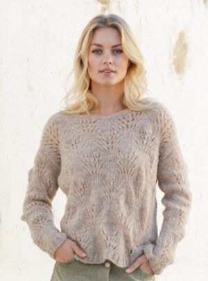 Footprints in the Sand by DROPS Design - Bluse Strikkeopskrift str. S - XXXL