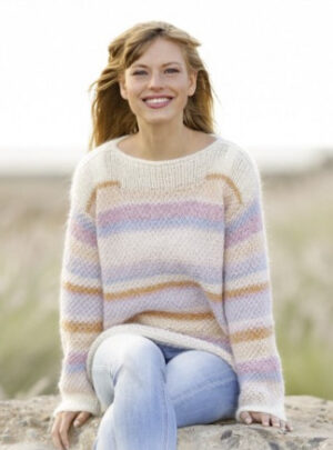 Forever Young by DROPS Design - Bluse Strikkeopskrift str. S - XXXL