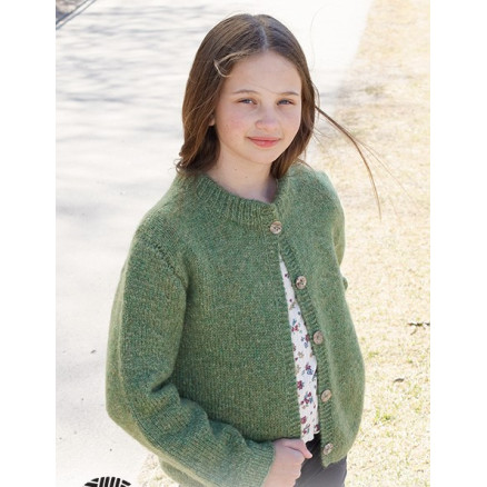 Fresh Lime Jacket by DROPS Design - Cardigan Strikkeopskrift str. 2-12 år Fresh Lime Jacket by DROPS Design - Cardigan Strikkeopskrift str. 2-12 år