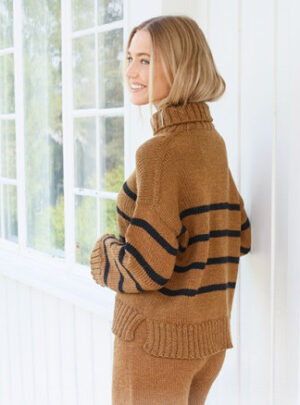 Fudge Stripes by DROPS Design - Bluse Strikkeopskrift str. S - XXXL