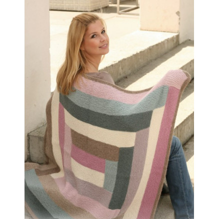 Geometri by DROPS Design - Tæppe Strikkeopskrift 105x95 cm Geometri by DROPS Design - Tæppe Strikkeopskrift 105x95 cm