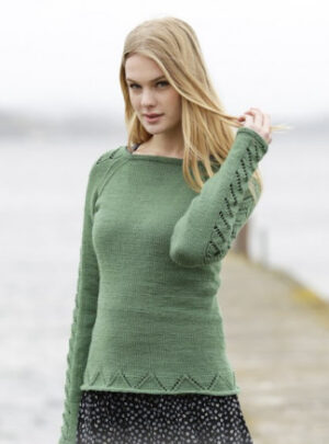 Green Forest by DROPS Design - Bluse Strikkeopskrift str. S - XXXL